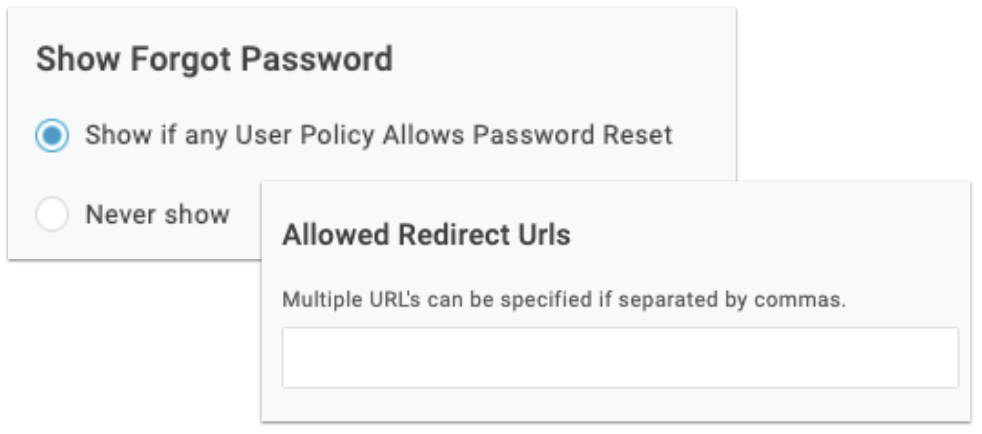 Show Forgot Password